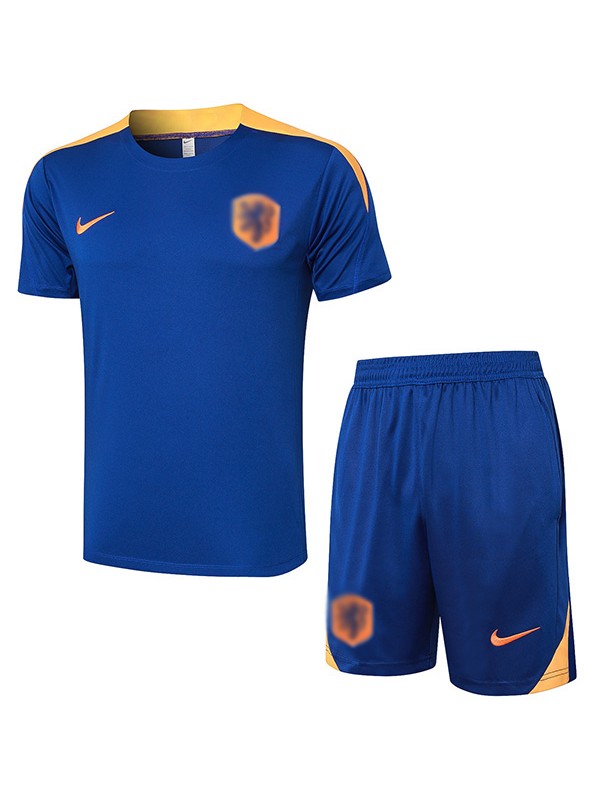 Nethland training jersey men's blue uniform soccer kit sportswear football suit tops sports shirt 2024-2025